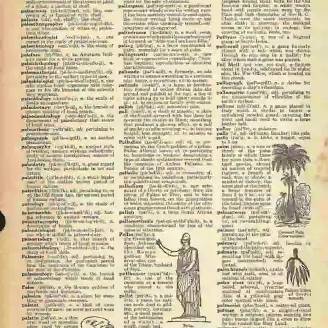 Vintage Dictionary Pages & Unique Encyclopedia Pages Pack